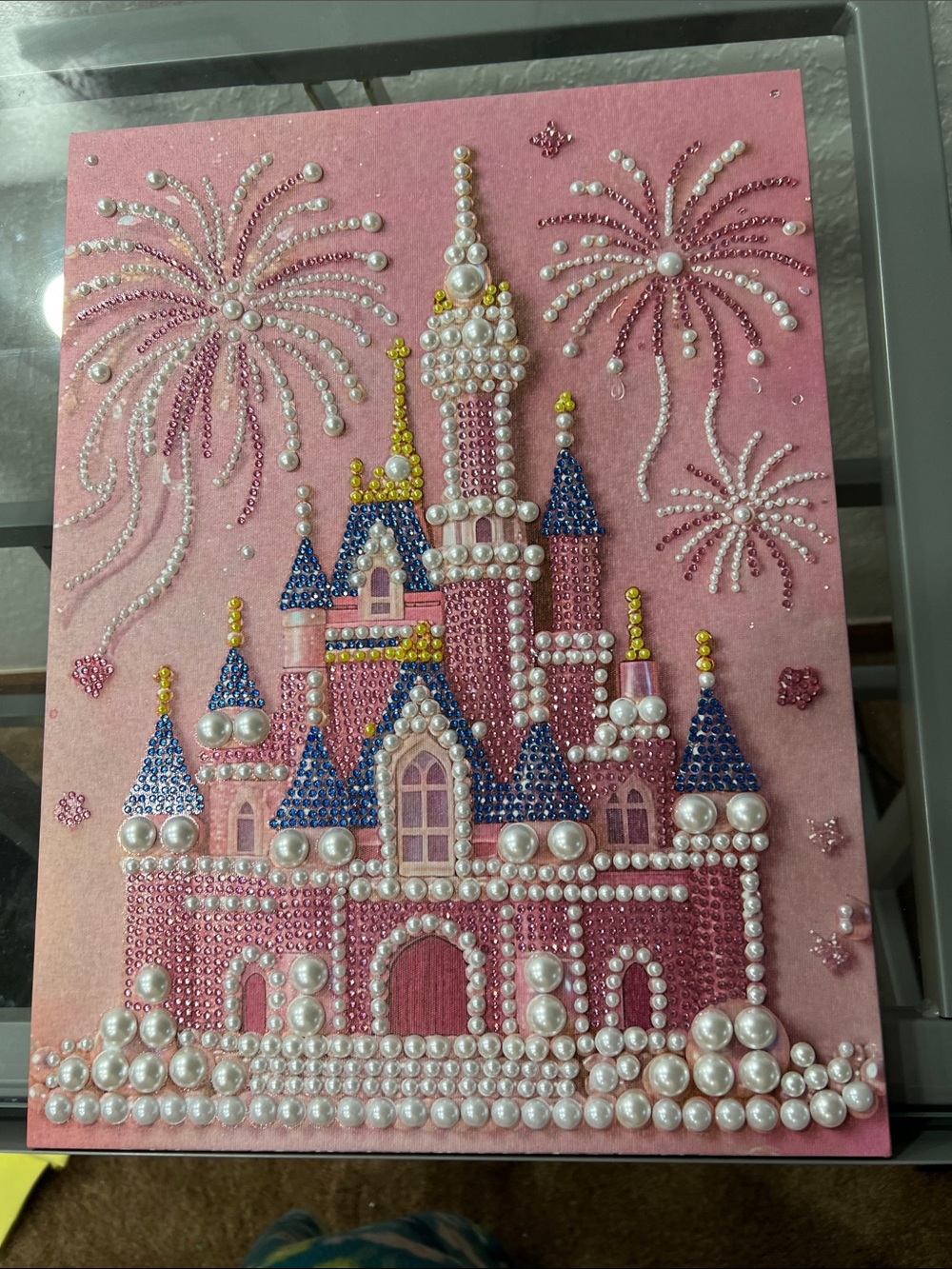Pink Pearl & Gem Castle Wall Art Print - Home Art Prints